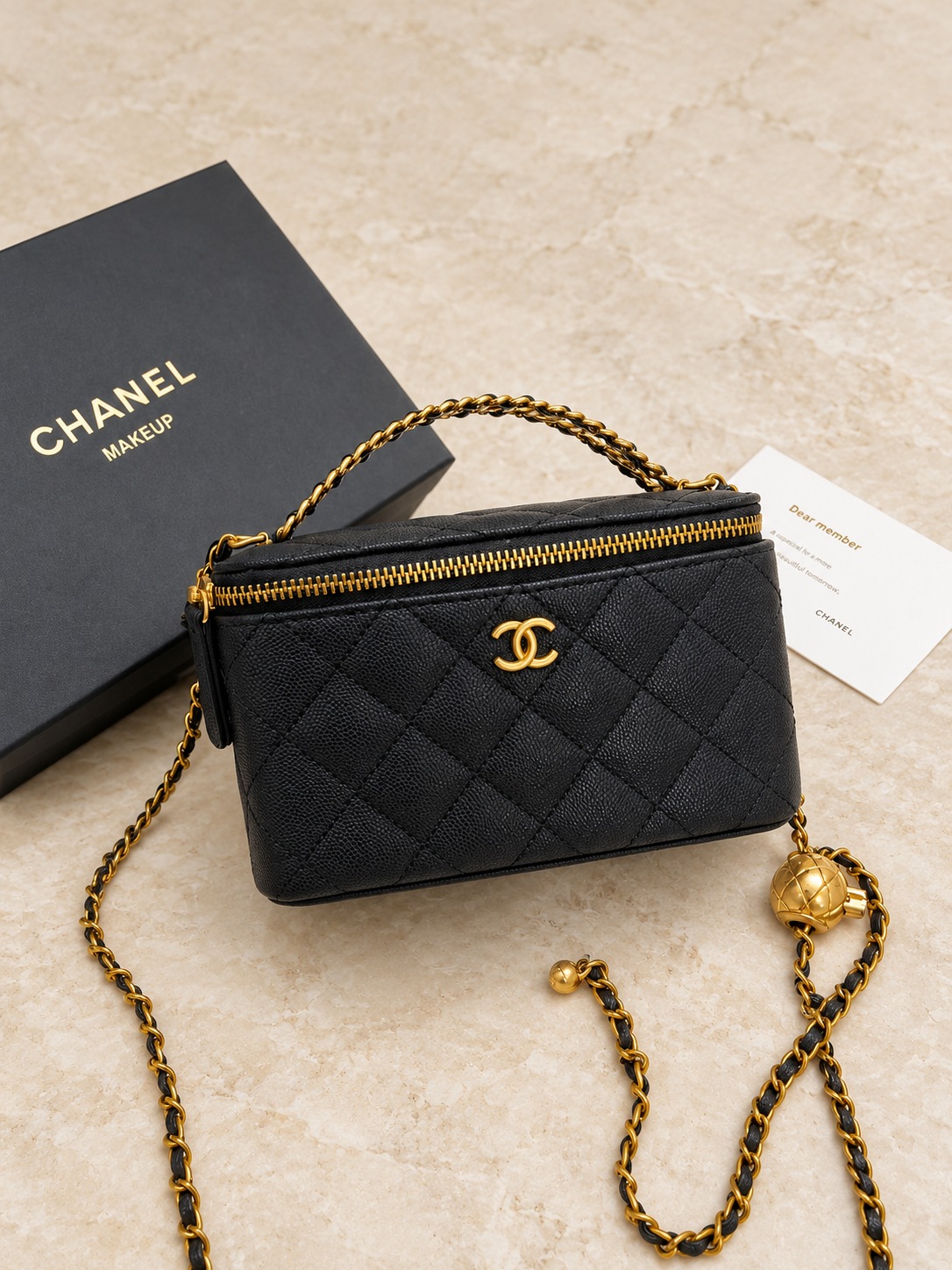 Vanity noir grainé caviar